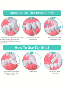 100/40/20/1 Stück Zahnseide Bürste, Interdentalbürste, Mini Zahnseide Bürste, Zahnpickelbürste mit weichem Gummi, Mundpflegebürste, nicht schädlich für Zahnfleisch und Zahnschmelz, tragbar, geeignet für Essen und Dating zur Mundhygiene