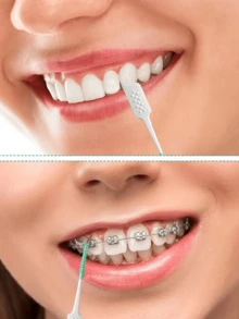 100/40/20/1 Stück Zahnseide Bürste, Interdentalbürste, Mini Zahnseide Bürste, Zahnpickelbürste mit weichem Gummi, Mundpflegebürste, nicht schädlich für Zahnfleisch und Zahnschmelz, tragbar, geeignet für Essen und Dating zur Mundhygiene