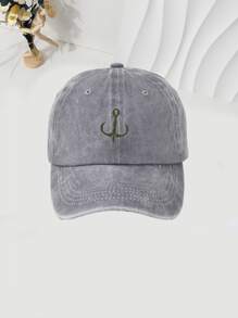 1pc Anchor Printed Baseball Cap, Washable & Adjustable, Fashion Breathable Versatile Sun Hat, Suitable For Outdoor, Holiday Gift - Anchor - View 9