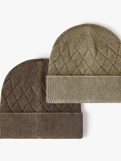 Gorro de punto grueso, gorra unisex cálida para exteriores, hilo de núcleo hilado, adecuado para el invierno