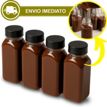 10 PET Bottles 200ml / 300ml With Lid For Juices And Sugar Cane Juice Direct From The Factory - màu đen - Xem 1