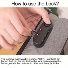 1 件文件袋（带锁）、3 层文件收纳盒（带防水拉链）、旅行便携式文件收纳手提袋、家庭收纳袋（适用于笔记本电脑、文件、证书） - 黑色 - 查看 7