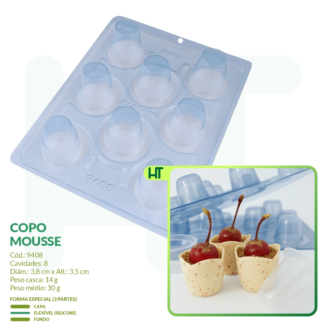 BWB 9408 Chocolate Mousse Cup Mold - Cup For Fine Sweets - 藍色 - 查看 1