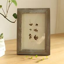 1pc Photo Frames, Rustic Wooden Picture Frames, Vintage 5-Inch Photo Holder, Farmhouse Style Wall Decor, Distressed Finish For Home & Office Display, Home Decor Gifts Birthday Graduation - Như đã trình bày - Xem 15