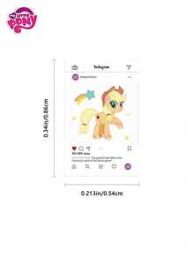 MY LITTLE PONY 6张透明贺卡，卡通主题友谊日贺卡，PVC材质，圆角设计，极光风格，送给朋友的理想选择，送礼，生日礼物，节日礼物，理想的朋友礼物，礼品，装饰品，家居装饰，生日期间送给年轻人的完美礼物
