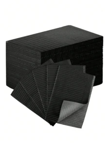 20pcs/30pcs Disposable Dental Bibs - Disposable Cleaning Pads, Dental Tattoo Bibs, Pink Paper Towels, Tattoo Table Covers, Dental Pads, Paper Bed Sheets, Eyelash Supplies - Black - View 1