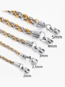 1 chiếc vòng cổ bằng thép không gỉ mạ vàng 18K dày dành cho nữ, thiết kế nhiều lớp, nhiều kích cỡ, phù hợp với trang phục đi biển mùa hè, quà tặng ngày lễ tình nhân - Nhiều màu - Xem 9