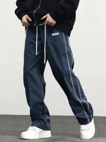 Men's Loose-Fitting Casual Sports Pants For Basketball And Running  Spring/Fall    Loose    Weekend Casual    Teachers' Day