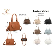 Quilted Satchel Bag With 3 Compartments And Removable Coin Purse Simple Minimalist Stylish For Work And College - 藍色 - 查看 2