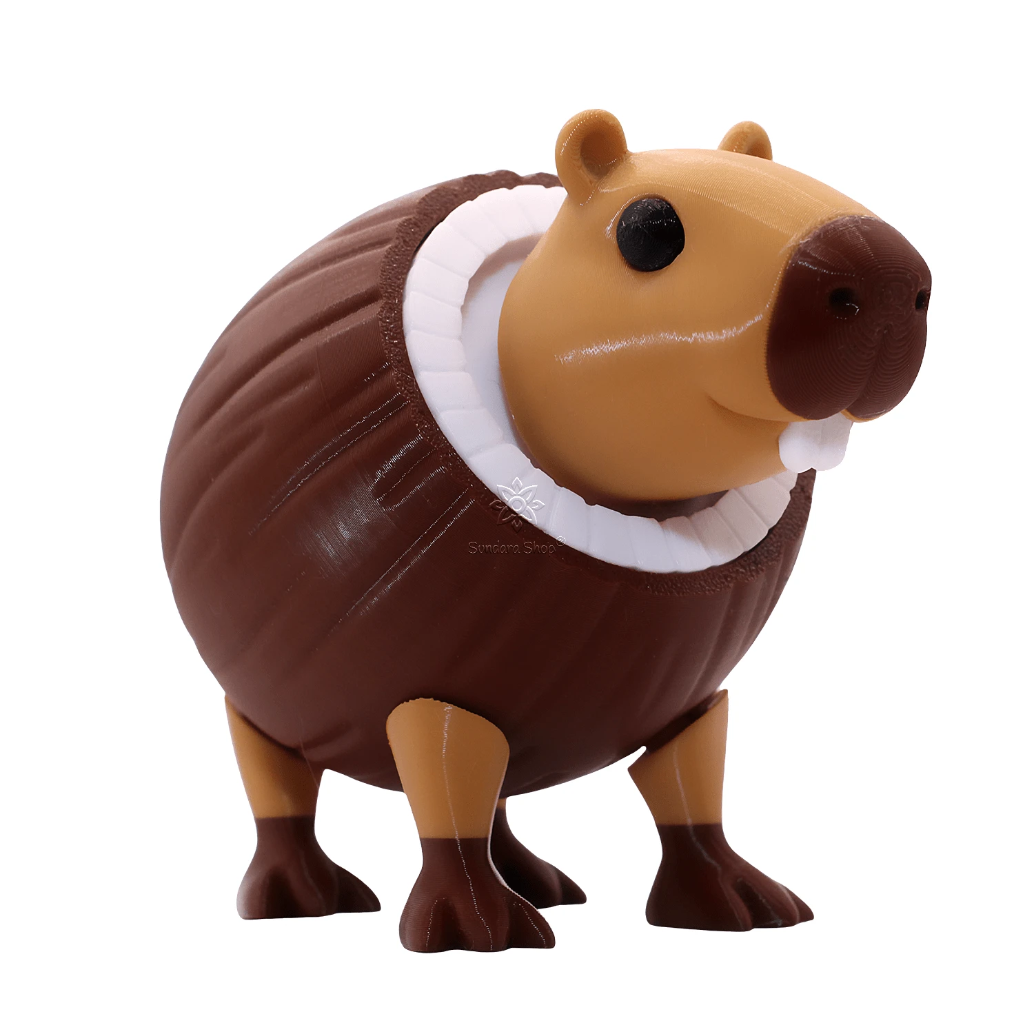 Figura Coleccionable Cococini Burbaloni Luliloli  | Diseño Tierno, Original y Divertido para Decorar o Regalar - Marrón - Ver 1