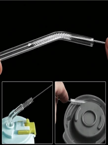 4/10pcs Stainless Steel Cleaning Brush Reusable Cleaning Brush Kitchen Supplies - Perfect For Cleaning Glass, Silicone, Metal Straws & More! Thanksgiving, Halloween, Christmas Gifts, Back To School Supplies, Halloween Gifts