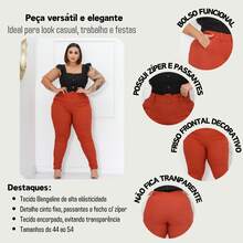 Plus Size Pants - Màu Cam cháy - Xem 3