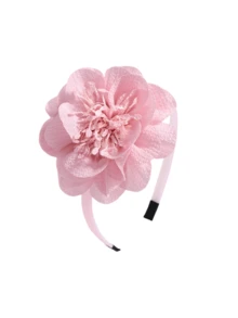 1 件纯色雪纺花头带，手工花发带镂空发饰，适合表演、派对、朋友聚会、女孩花发饰