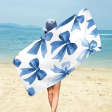 1 件海龟印花防水防沙超大沙滩毯，轻便，适合海滩、度假、旅行、户外露营、野餐 - 超细纤维沙滩巾，快干且吸水 - 彩色 - 查看 13