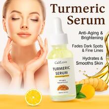 Turmeric Brightening Serum 30ml / 1.01 Fl.Oz – Hydrating & Firming Facial Essence, Fades Dark Spots & Fine Lines, Anti-Wrinkle, Smooth & Nourish Skin, Perfect For Travel & Wedding Gift Sets - Yellow - View 2