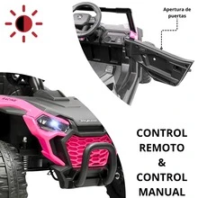 Joykoo Montable Electrico para Niños UVT-001 Luz y Sonido Control Remoto Conexión USB y Bluetooth 12v - Rosa - Ver 2