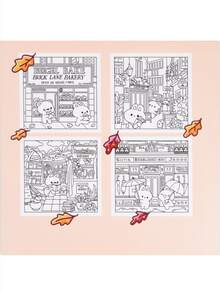 1pc CUTE LONDON: Coloring Book For Adults And Teens, Super Cute Designs Of Cozy,Release Emotions And Relieve Anxiety | Ideal Gift For Holidays And Special Occasions Back To School Coco Gifts Toys For Girls And Boys Teen Kids Toys - Multicolor - View 4