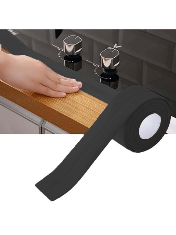1 rouleau de ruban de calfeutrage, ruban d'étanchéité en PVC imperméable, ruban adhésif pour plan de travail de cuisine, évier, baignoire, salle de bain, douche, toilette et sol, mur, protecteur de bord