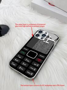 Funda de teléfono personalizada con diseño de moda, material de vidrio plateado para imitación de teléfonos móviles, resistente al desgastetant y a la suciedadtant, adecuada para I Max 16 Pro Max/16E/15 ProMax/14 Pro/13 Promax/12 ProMAX/11 Pro/X/ Xr/Smax