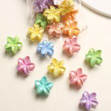 15/20/30pcs Mini Floral Shaped Claw Hair Clips, Coffee Color Small Size Hair Clips, Bangs/Flyaway Hair Clips Hair Accessories Women Claw Clip