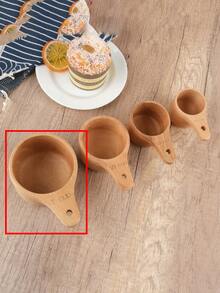 Customized Wooden Measuring Cup, Personalized Carved Name Measurer Cup, Initial Monogram Wooden Measure Cup, Letter Cup Gift, Baker Gifts, Beech Wood, Back To School Kitchen Tool, Gift Idea For Back To School/Labor Day/Thanksgiving