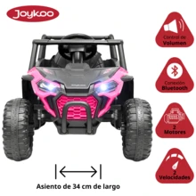Joykoo Montable Electrico para Niños UVT-001 Luz y Sonido Control Remoto Conexión USB y Bluetooth 12v - Rosa - Ver 3