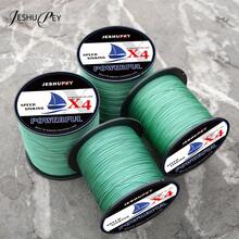 1 件装绿色 1000/500m X 4 编织 PE 钓鱼线，4 股编织强力单丝钓鱼线，拉力强度 15-88 磅