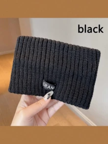 女士 Bandana 1 件纯色休闲涤纶头巾针织寒冷天气发带，秋冬发饰时尚头巾，学校用品，大学秋季配饰 - 彩色 - 查看 10