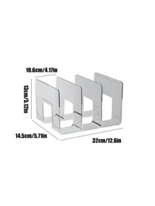 4件套透明衣柜收纳袋手提包隔板可拆卸柜架，适用于卧室、浴室、办公室等场所，实用书籍隔板L型收纳架，节省空间，可用作汽车收纳盒、抽屉整理器，透明四格收纳盒仅适用于小型手提包，也适用于衣柜衣物收纳，可用作衣橱隔板，收纳毛衣、袜子、裤子、牛仔裤、内衣等。