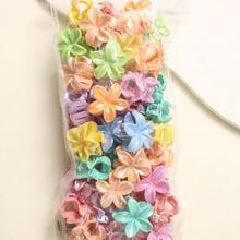 15/20/30个迷你花朵发夹，棕色系小巧发爪夹，适用于刘海和碎发（均码=20个）发饰，秋季配饰，秋冬花朵造型，适合度假装扮，夏季女士配饰 - 彩色 - 查看 4