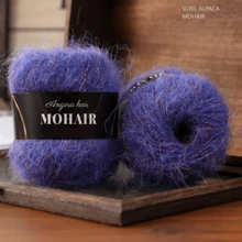 2 球/6 球，25 克/球羊驼毛马海毛混纺纱线