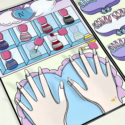 1pc - A Set Of Homemade Quiet Books For Nail Salons And Beauty Salons, Handmade Splicing, Cute Cartoon Anime Stickers, Newly Upgraded No Cutting With A Wide Variety Of Styles, Storybooks, Birthday Gifts, Parties, Halloween And Christmas Gifts, Suitable For All Ages. Ultra Clear Without Cutting