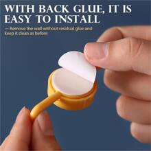 10个装自粘式墙壁挂钩钥匙收纳架衣帽袋浴室门厨房毛巾挂钩家居墙壁收纳配件