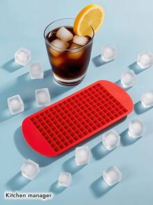 1 个小方形 160 格硅胶冰格，具有良好的耐寒性和耐用性，冰模，布丁模，适用于家庭、酒吧等场所，使用方便。 - 彩色 - 查看 6