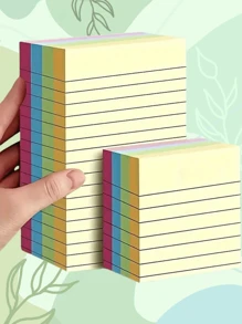 1 Set de 100 hojas de notas adhesivas - Combinación de 4 colores brillantes, fácil de usar, eficiente para tomar notas y organizar - Opción ideal para estudiantes, oficina y hogar Regreso a la escuela, Útiles escolares, Mochilas escolares para niños, Portaplumas, Viaje al aire libre, Decoración del aula, Suministros educativos. - Multicolor - Ver 3