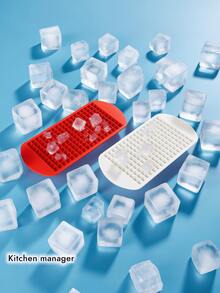 1 个小方形 160 格硅胶冰格，具有良好的耐寒性和耐用性，冰模，布丁模，适用于家庭、酒吧等场所，使用方便。 - 彩色 - 查看 11