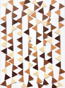 1/2/5件装棕色派对装饰棕色毛毡悬挂三角迷你套装横幅生日派对婴儿派对、婴儿主题派对