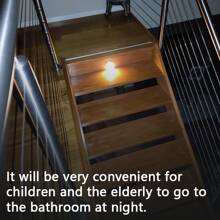 1pc LED Motion Sensor Night Light - Soft Warm White, Instant On, Ready For Hallway And Bathroom. Easy To Use, Auto Sensor, No Switching, Applicable For Bedside, Bedroom, Nursery, Cabinet, Stairs. White Minimalist Design, Warm/White Light, Mini Portable, USB Powered, Built-In Battery