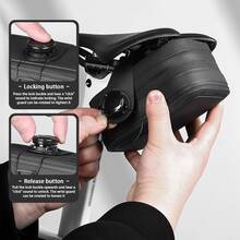 Bicycle Rear Seat Tail Bag Saddle Bag Rotating Lock Buckle Tail Bag Bicycle Riding Equipment Tool Storage Bag