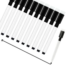 1 Set 25pcs Water-Based Erasable Markers With Rubber Cap, Non-Fading Markers, Teaching Demonstration Dry Erase Pens, Easy-Use Student Fine Tip Drawing Pens, For Whiteboard, Classroom, Office And Home, Black - Black - View 8