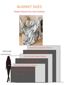 1 件多色加厚多功能毛毯，适用于床上、沙发、午睡、空调、汽车，亲肤、柔软舒适，适用于客房、卧室和家庭使用