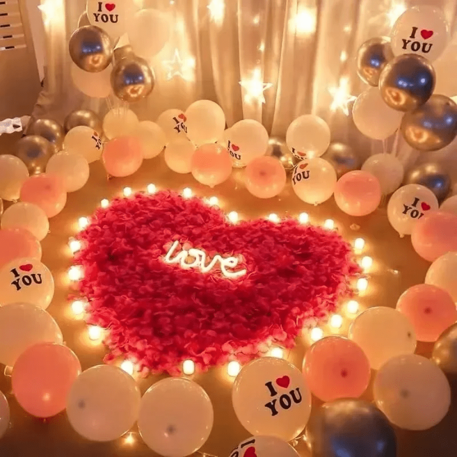 1000PCS Wedding Rose Petals Stacked Non-Woven Fabric Simulation Flower Petals Wedding Bar Celebration Hand-Held Decoration Props Proposal And Confession Scene Decoration