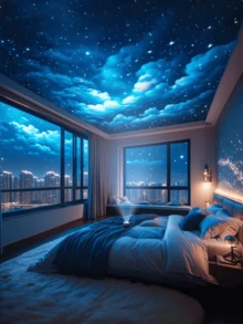 1pc LED Creative Northern Lights Projector Lamp, Colorful Dynamic Lighting Effects, Galaxy Atmosphere Light, USB Powered, Couples Gift, Home Party, Stage Decoration, Suitable For Bedroom, Living Room, Game Room, Party, Birthday, Ceiling - 黑色 - 查看 9