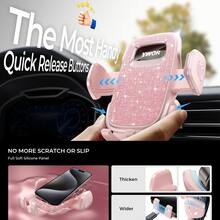 YWOR Pink Car Phone Holder, [Military-Grade Suction Cup] Universal Phone Holder, Suitable For Car Dashboard, Windshield And Window, Car Phone Holder, Fits All Smartphones Including Thick Cases, Christmas Gift - Pink - View 10