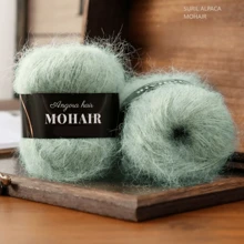 2 球/6 球，25 克/球羊驼毛马海毛混纺纱线