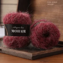 2 球/6 球，25 克/球羊驼毛马海毛混纺纱线