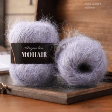 2 球/6 球，25 克/球羊驼毛马海毛混纺纱线