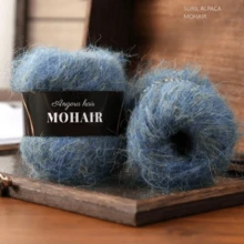 2 球/6 球，25 克/球羊驼毛马海毛混纺纱线