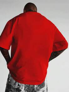 Man Of God Husband Dad Cross Father's Day Faith T-Shirt - 紅色 - 查看 3