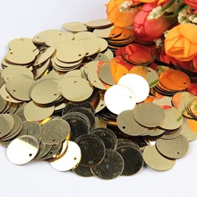 15 mm okrągłe cekiny 20 g, około 210 szt. Luźne cekiny z otworem bocznym 1,5 cm AB, mieszane kolory, używane do wyrobu biżuterii, szycia, majsterkowania, rzemiosła odzieżowego, dekoracji sukni ślubnych, materiałów robionych ręcznie.